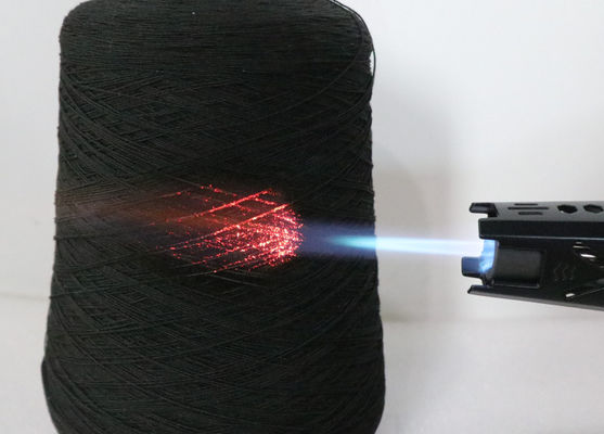 30s/2 Fios de fibra de carbono preta retardadores de chama e não combustíveis com spinning preoxidado LOI 40+ para sustentável