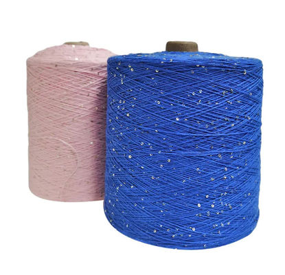 5 mm Hilos Beads algodão mistura de fio Fancy Sequin fio para tricô