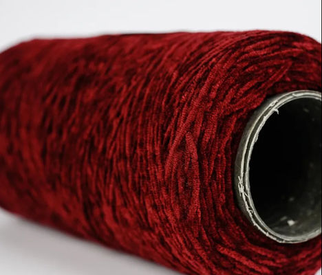 Moda Popular Red Chunky Chenille Fio em Granel Colorido Fio Para tricô