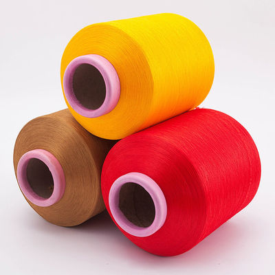 Elasticidade Calcetinas de poliéster fios texturizados reciclados 560D fios revestidos de spandex
