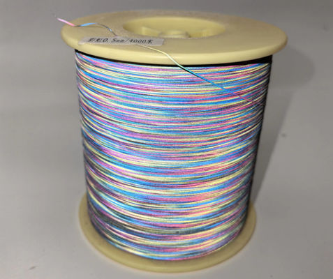Fios reflectores de arco-íris de alta visibilidade para costura de roupas e tricô