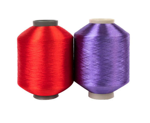 Fios de poliéster brilhante de diamantes 75/36 White Tex Fdy para tecidos