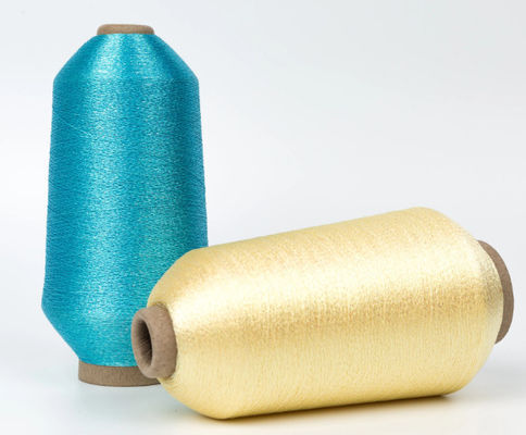 150d 5000y 128g Fio de bordado de fios metálicos de raios não retorcidos para máquina