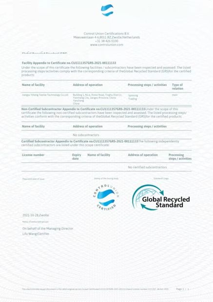 China Wuxi Delicate Textile Technology Co ., Ltd . Certificações